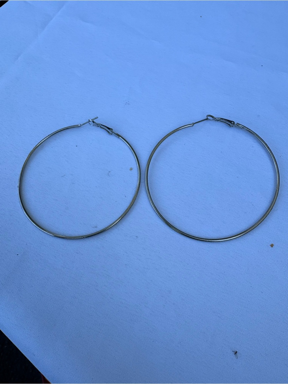 Classic Large Silver Hoop Earrings - Women Jewelry